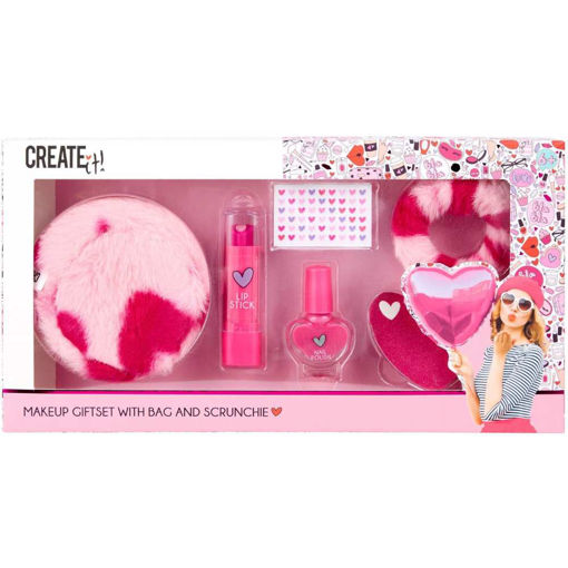 Picture of CREATE IT - HEART MAKEUP SET WITH BAG & SCRUNCHIE